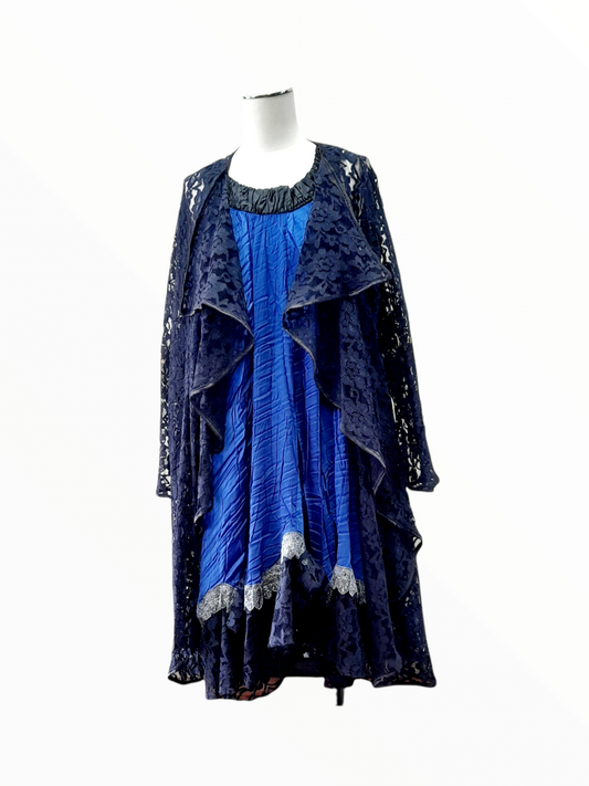 Waterfall Collar Lace Coat